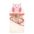 thumbnail image 1 of Hudson Baby Infant Girl Cotton Animal Hooded Towel, Modern Owl, One Size, 1 of 1