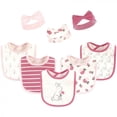 thumbnail image 1 of Hudson Baby Infant Girl Cotton Bib & Headband Set, Pink Bunny, 8-Piece, One Size, 1 of 2