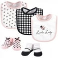 thumbnail image 1 of Hudson Baby Infant Girl Cotton Bib and Sock Set 5pk, Lady Bug, One Size, 1 of 2