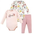 thumbnail image 1 of Hudson Baby Infant Girl Cotton Bodysuit and Pant Set, Bonita Long Sleeve, Preemie, 1 of 5