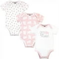 thumbnail image 1 of Hudson Baby Infant Girl Cotton Bodysuits 3pk, Pink Elephant, 18-24 Months, 1 of 4
