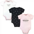 thumbnail image 1 of Hudson Baby Infant Girl Cotton Bodysuits 3pk, Pink Princess, 6-9 Months, 1 of 4