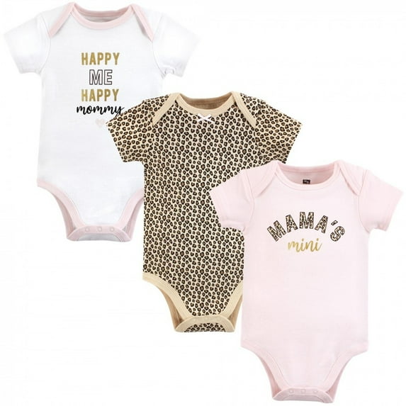 Hudson Baby Infant Girl Cotton Bodysuits, Leopard Mamas Mini, 18-24 Months