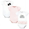 thumbnail image 1 of Hudson Baby Infant Girl Cotton Bodysuits, Little Sister Tutu, 0-3 Months, 1 of 5