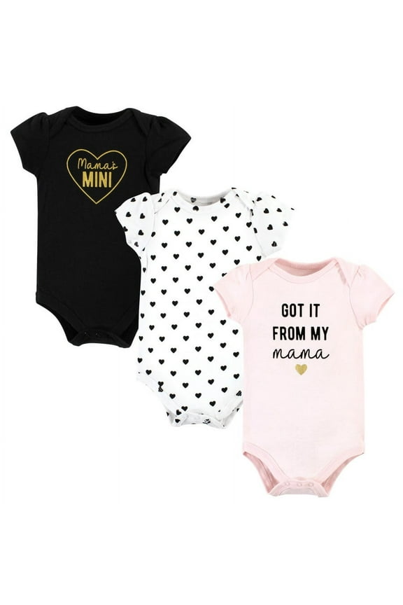 Infant Girl Cotton Bodysuits, Mama Heart, Newborn