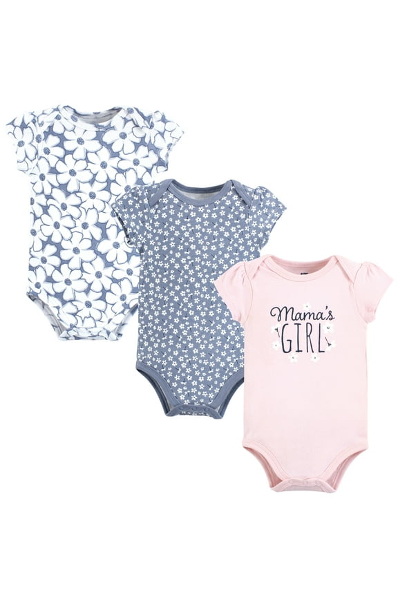 Infant Girl Cotton Bodysuits, Mamas Girl Tiny Flower, 9-12 Months