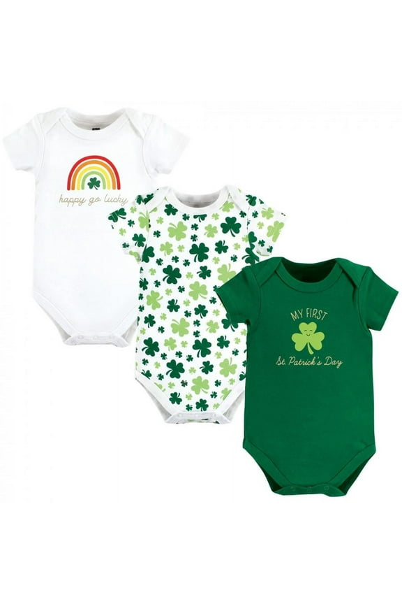 Infant Girl Cotton Bodysuits, St Patricks Rainbow, 3-6 Months