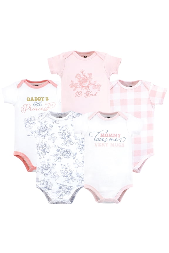 Infant Girl Cotton Bodysuits, Toile Floral, 6-9 Months
