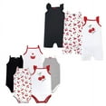 thumbnail image 1 of Hudson Baby Infant Girl Cotton Bodysuits and Rompers, 8-Piece, Cherries, 3-6 Months, 1 of 1