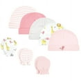 thumbnail image 1 of Hudson Baby Infant Girl Cotton Cap and Scratch Mitten Set, Girl Yellow Safari, 0-6 Months, 8-Piece, 1 of 6