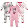 thumbnail image 1 of Hudson Baby Infant Girl Cotton Coveralls 3pk, So Many Bows, 18-24 Months, 1 of 2