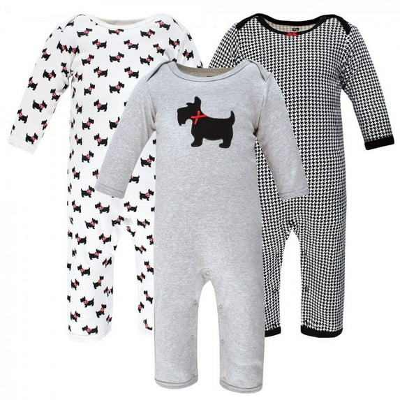 Hudson Baby Infant Girl Cotton Coveralls, Scottie Dog, 18-24 Months