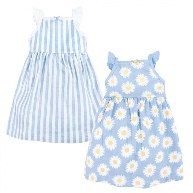 blue dress 6 9 months Hudson Baby Cotton Dresses Daisy 6-9 blue dress baby girl
