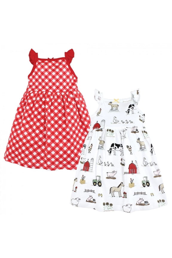 Infant Girl Cotton Dresses, Farm, 3-6 Months