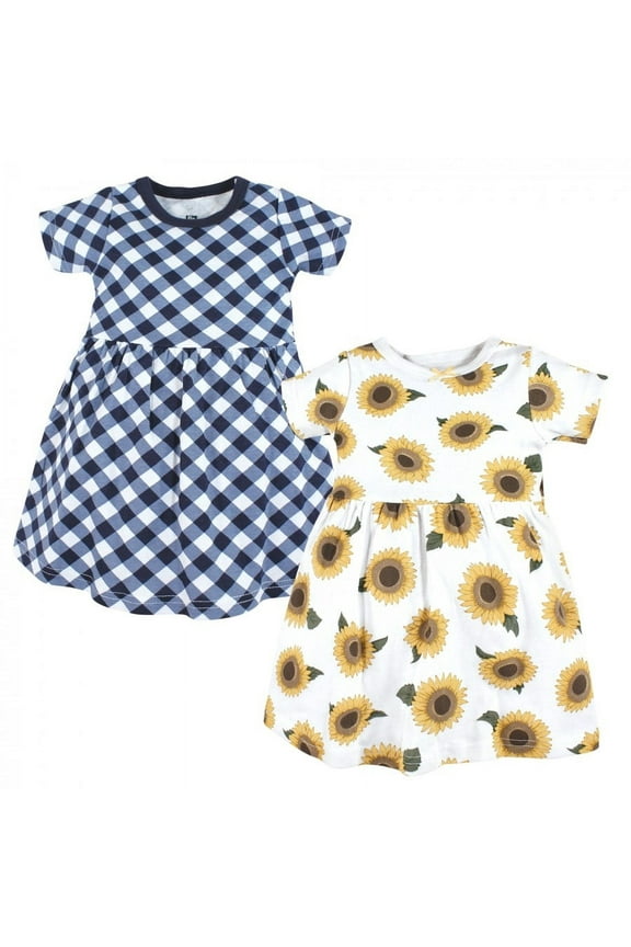 Infant Girl Cotton Dresses, Sunflower, 3-6 Months