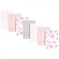 thumbnail image 1 of Hudson Baby Infant Girl Cotton Flannel Burp Cloths 7pk, Pink Floral, One Size, 1 of 1