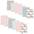 thumbnail image 1 of Hudson Baby Infant Girl Cotton Flannel Burp Cloths Bundle, Wild Forest Pink, One Size, 1 of 7