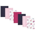 thumbnail image 1 of Hudson Baby Infant Girl Cotton Flannel Burp Cloths, Butterfly Floral 7-Pack, One Size, 1 of 6