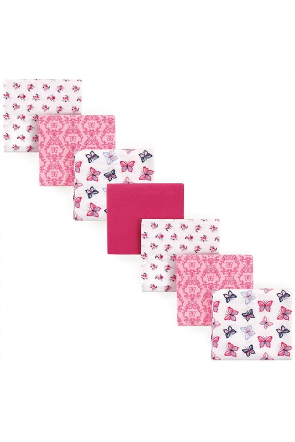 Unisex Baby Cotton Poly Flannel Receiving Blankets Bundle, Butterflies, One Size