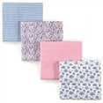 thumbnail image 1 of Hudson Baby Infant Girl Cotton Flannel Receiving Blankets, Classic Floral, One Size, 1 of 2