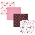 thumbnail image 1 of Hudson Baby Infant Girl Cotton Flannel Receiving Blankets, Woodland Floral, One Size, 1 of 6