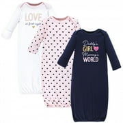 Hudson Baby Infant Girl Cotton Gowns, Love At First Sight, Preemie/Newborn