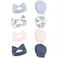 thumbnail image 1 of Hudson Baby Infant Girl Cotton Headband and Scratch Mitten Set, Blue Toile, 0-6 Months, 1 of 6