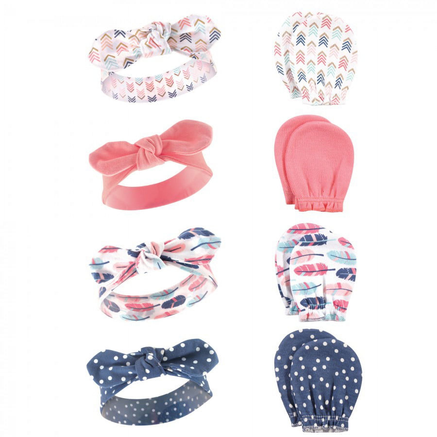 驚きの安さ Baby Hudson Infant Mitten Scratch and Headband Cotton Girl ベビー