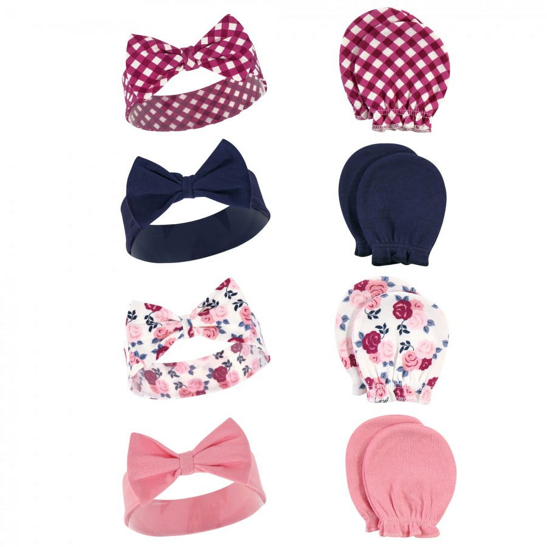 大きい割引 Girl Infant Baby Hudson Cotton Mitten Scratch and Headband ベビー