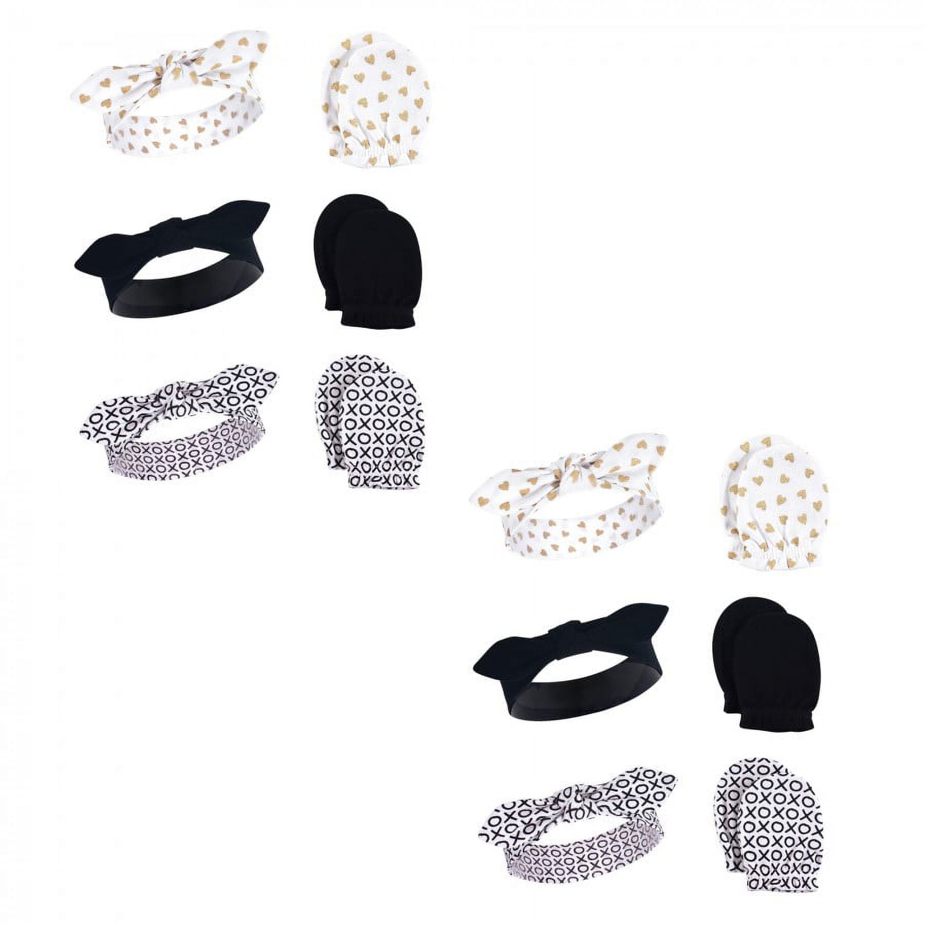 某メーカー Hudson Baby Infant Girl Cotton Headband and Scratch Mitten ベビー
