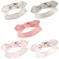 thumbnail image 1 of Hudson Baby Infant Girl Cotton Headbands 5pk, Gray Feather, 0-24 Months, 1 of 7