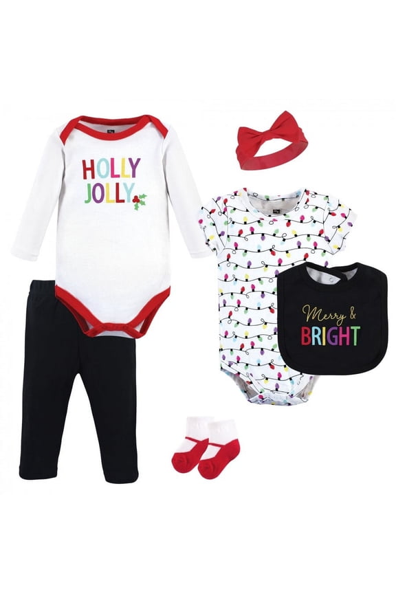 Infant Girl Cotton Layette Set, Merry and Bright, 9-12 Months