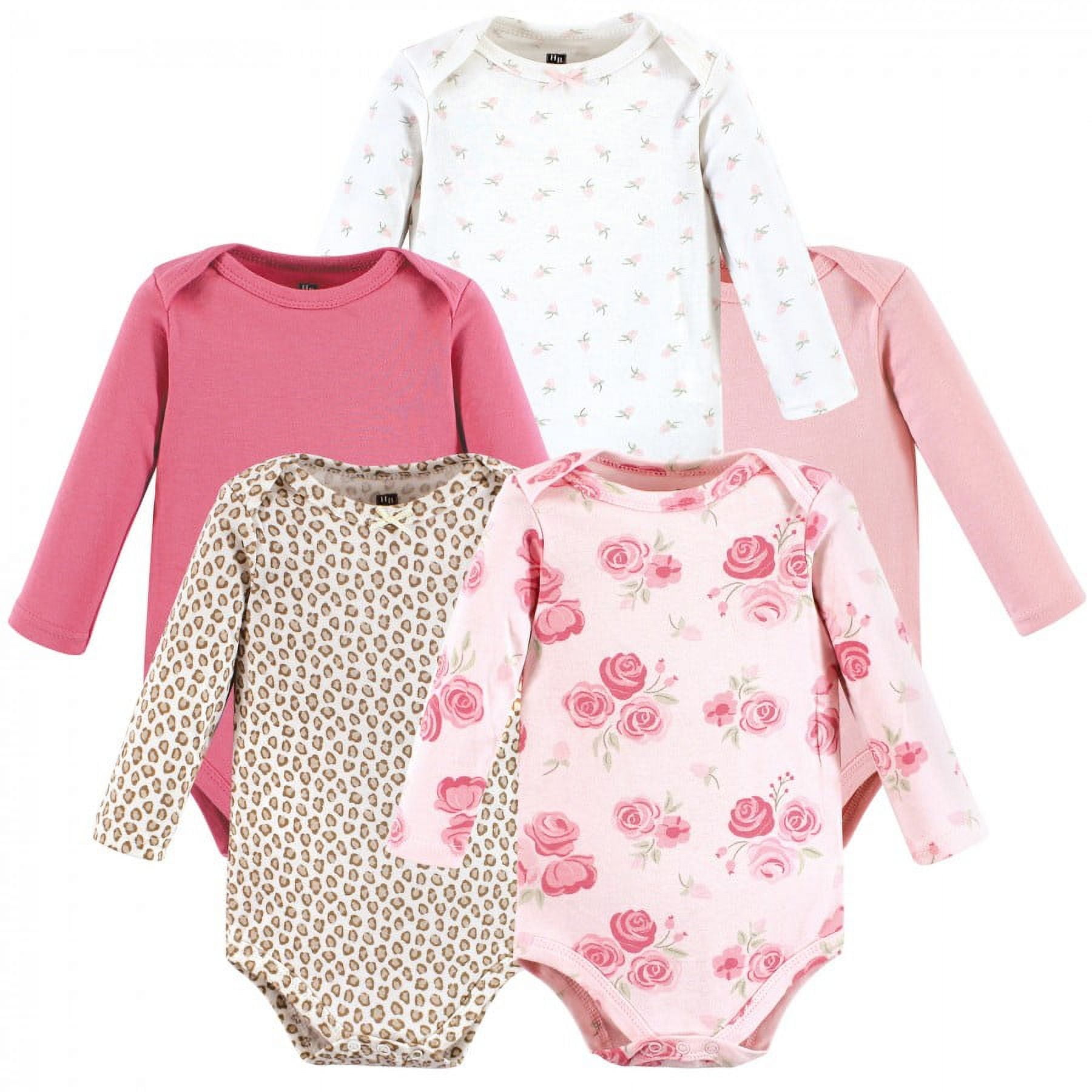 Newborn 5-Piece Baby Girl Bodysuit Set – Little Sister (Newborn – 9 M) main image 1