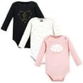 thumbnail image 1 of Hudson Baby Infant Girl Cotton Long-Sleeve Bodysuits, Dreamer, 3-6 Months, 1 of 5