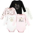 thumbnail image 1 of Hudson Baby Infant Girl Cotton Long-Sleeve Bodysuits, Fairytale Princess, 0-3 Months, 1 of 7