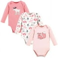 thumbnail image 1 of Hudson Baby Cotton Long-Sleeve Bodysuits, 3-Pack, Newborn- 24 Months, 1 of 5