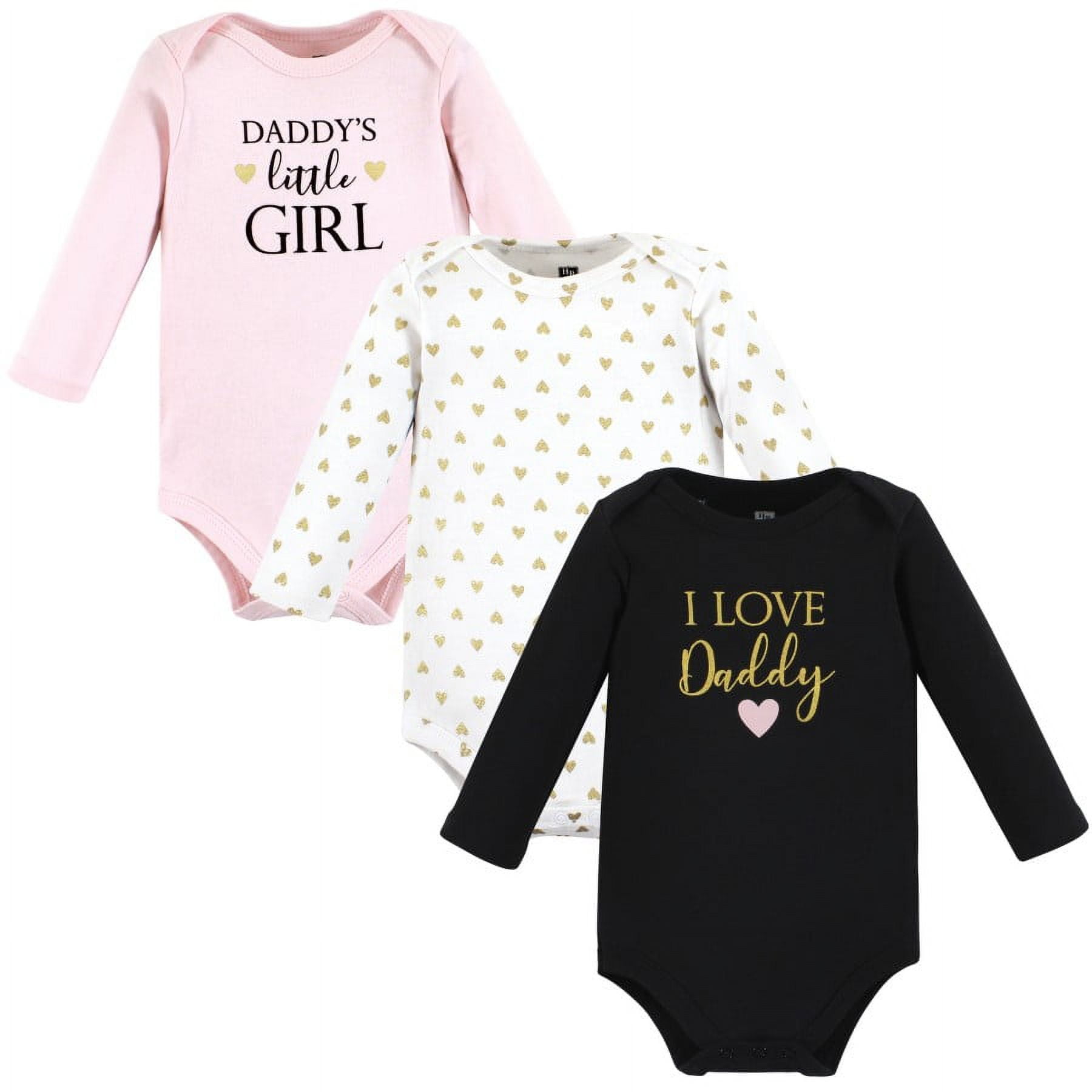 Hudson Baby Cotton Long-Sleeve Bodysuits, 3-Pack, Newborn- 24 Months