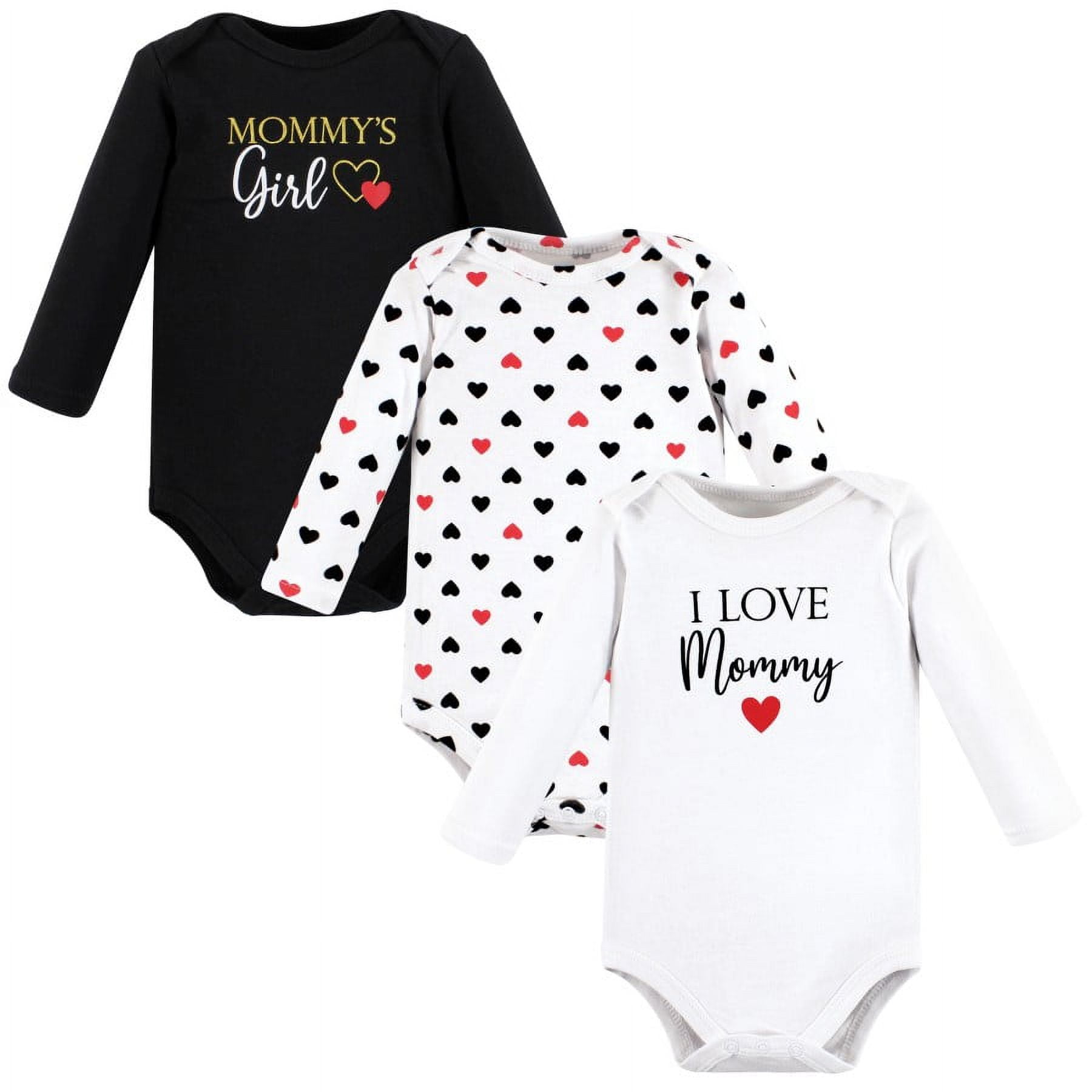 Hudson Baby Cotton Long-Sleeve Bodysuits, 3-Pack, Newborn- 24 Months