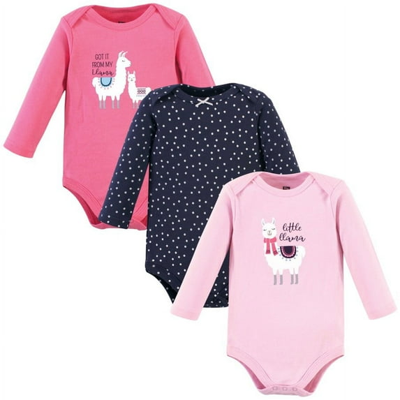 Hudson Baby Cotton Long-Sleeve Bodysuits, 3-Pack, Newborn- 24 Months