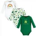 thumbnail image 1 of Hudson Baby Infant Girl Cotton Long-Sleeve Bodysuits, St Patricks Rainbow, 6-9 Months, 1 of 5