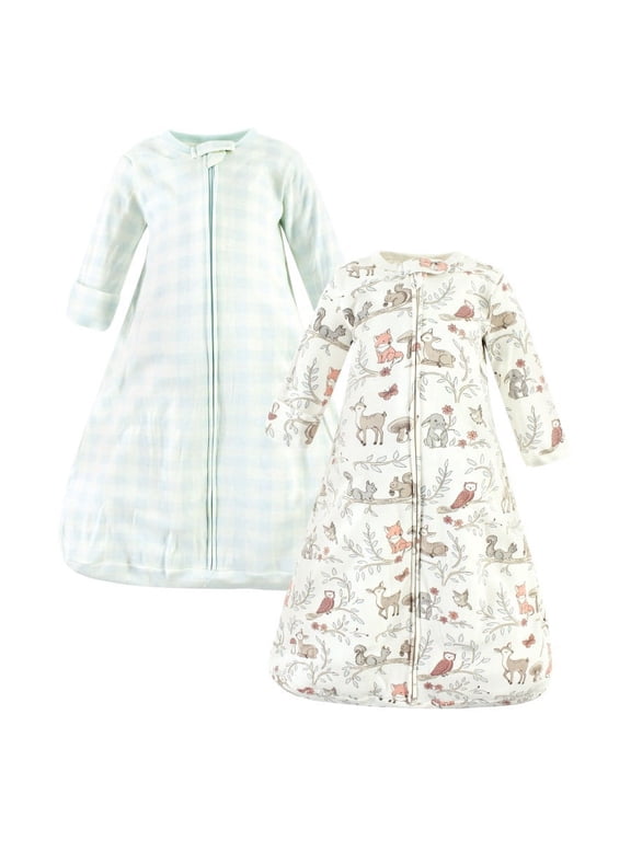 Infant Girl Cotton Long-Sleeve Wearable Sleeping Bag, Sack, Blanket, Girl Woodland Pals Long Sleeve, 3-9 Months