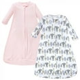thumbnail image 1 of Hudson Baby Infant Girl Cotton Long-Sleeve Wearable Sleeping Bag, Sack, Blanket, Pink Safari, 0-3 Months, 1 of 4