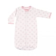 thumbnail image 1 of Hudson Baby Infant Girl Cotton Long-Sleeve Wearable Sleeping Bag, Sack, Blanket, Pink Scroll 1-Pack, 0-3 Months, 1 of 2