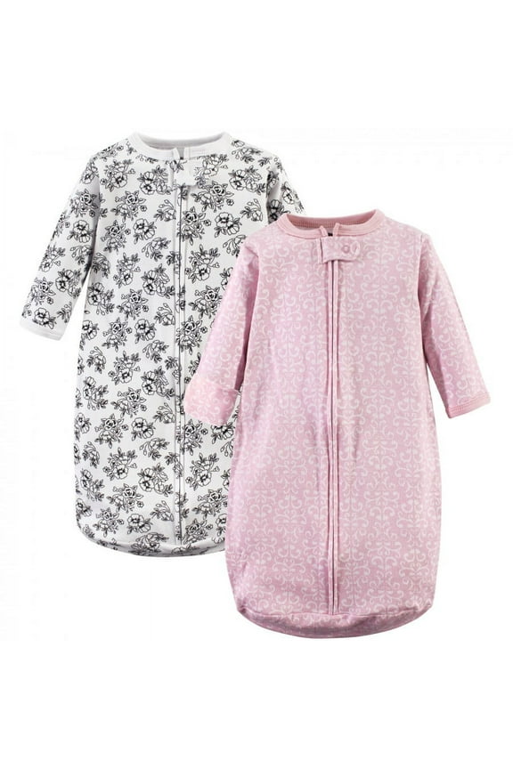 Infant Girl Cotton Long-Sleeve Wearable Sleeping Bag, Sack, Blanket, Toile, 0-3 Months