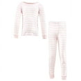 thumbnail image 1 of Hudson Baby Infant Girl Cotton Pajama Set, Soft Pink Stripe, 6-12 Months, 1 of 4