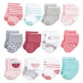 thumbnail image 1 of Hudson Baby Infant Girl Cotton Rich Newborn and Terry Socks, Strawberry 12Pk, 0-6 Months, 1 of 8
