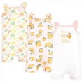 thumbnail image 1 of Hudson Baby Infant Girl Cotton Rompers, Citrus Orange, 0-3 Months, 1 of 5