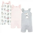 thumbnail image 1 of Hudson Baby Infant Girl Cotton Rompers, Girl Whimsical Dog, 18-24 Months, 1 of 5