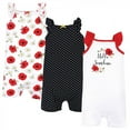 thumbnail image 1 of Hudson Baby Infant Girl Cotton Rompers, Poppy Daisy, 12-18 Months, 1 of 5