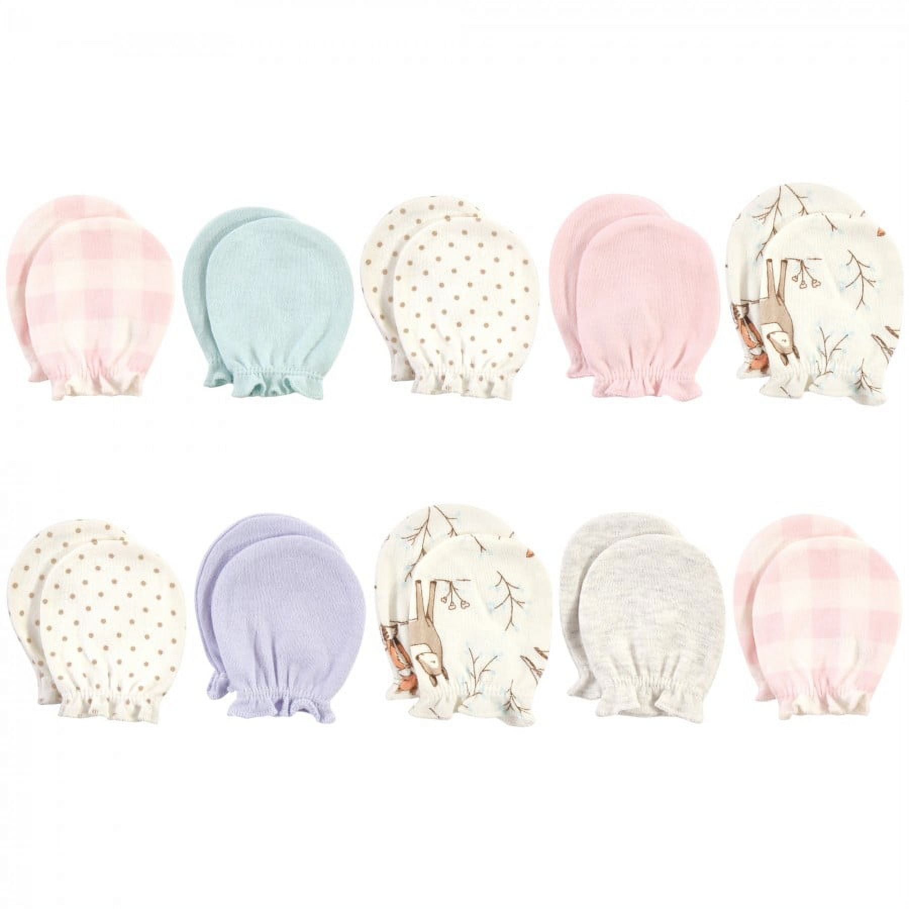 Hudson Baby Infant Boy Cotton Scratch Mittens, Royal Safari